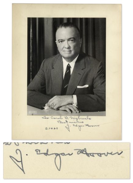 J. Edgar Hoover Signed Photograph