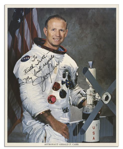 Lot of of 9 Astronaut Signed 8'' x 10'' NASA Photos -- Vance Brand, Paul Weitz, Jerry Carr, Ed Gibson, Joe Kerwin & Bill Pogue