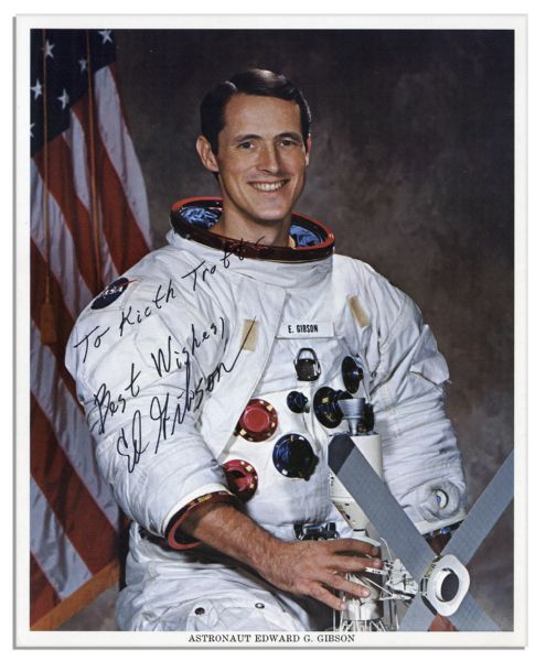 Lot of of 9 Astronaut Signed 8'' x 10'' NASA Photos -- Vance Brand, Paul Weitz, Jerry Carr, Ed Gibson, Joe Kerwin & Bill Pogue