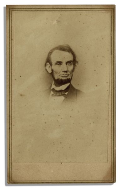 Abraham Lincoln CDV Photograph by Mathew Brady