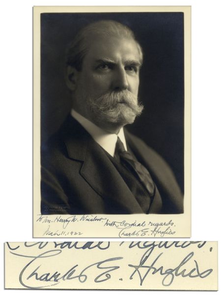 Secretary of State & Chief Justice Charles Evans Hughes Photo Signed