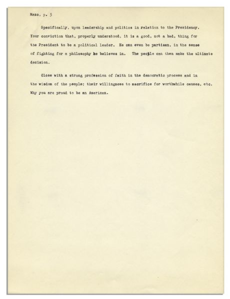 Richard Nixon Archive of Typed Letters Signed By His Biographer, Earl Mazo -- In Preparation for His 1959 Book, ''Richard Nixon: A Political and Personal Portrait''