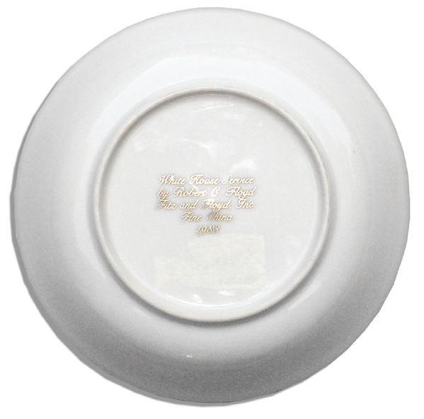 Ronald Reagan Presidential China Dessert Bowl -- 1983 Exhibit Piece by Robert C. Floyd