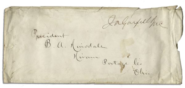 James Garfield Free Frank Envelope Signed
