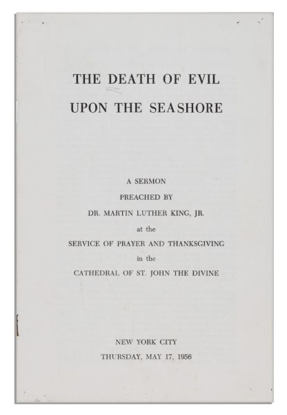 Printed Sermon Delivered by Martin Luther King, Jr. in 1956 -- With Two Additional Programs From Various Speaking Engagements