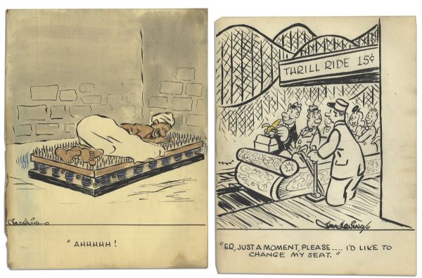Extensive Lot of Original Jay Irving Material -- Vast Lot of Drawings & Notes Including ''Pottsy'' Storyline Ideas