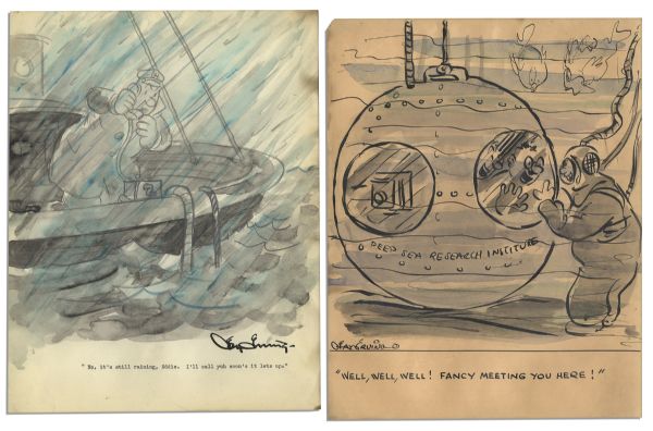 Extensive Lot of Original Jay Irving Material -- Vast Lot of Drawings & Notes Including ''Pottsy'' Storyline Ideas