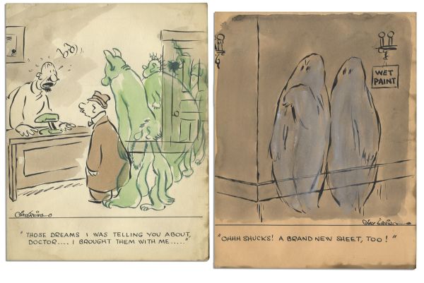 Extensive Lot of Original Jay Irving Material -- Vast Lot of Drawings & Notes Including ''Pottsy'' Storyline Ideas