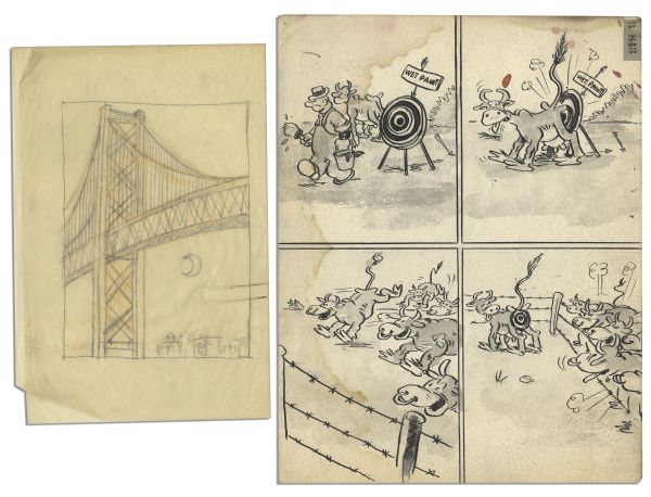 Extensive Lot of Original Jay Irving Material -- Vast Lot of Drawings & Notes Including ''Pottsy'' Storyline Ideas