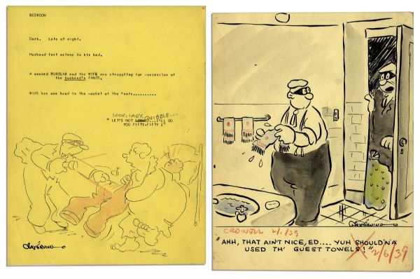 Extensive Lot of Original Jay Irving Material -- Vast Lot of Drawings & Notes Including ''Pottsy'' Storyline Ideas