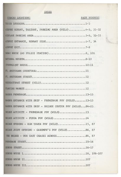 Script for Captain Kangaroo's Classic Episode ''Curacao Caper'' or ''The Missing Paint Mystery'' -- With Handwritten Notes & Drawings -- From The Personal Collection of Bob Keeshan