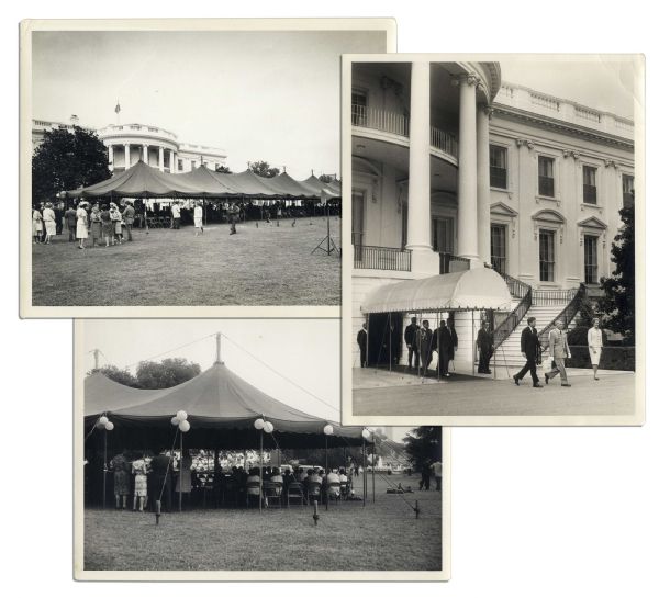Original Photo of JFK at the White House -- Taken on the White House Lawn at Jackie Kennedy's First Concert For Crippled Children in 1961