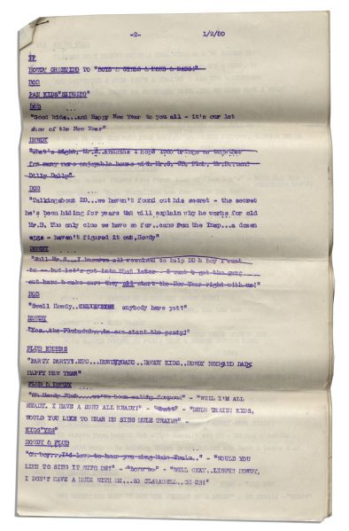 Script From ''The Howdy Doody Show'' -- Episode #449 -- From the Bob Keeshan Estate