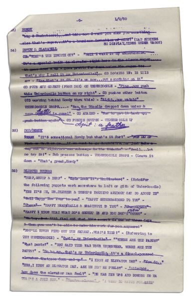 Script From ''The Howdy Doody Show'' -- Episode #449 -- From the Bob Keeshan Estate