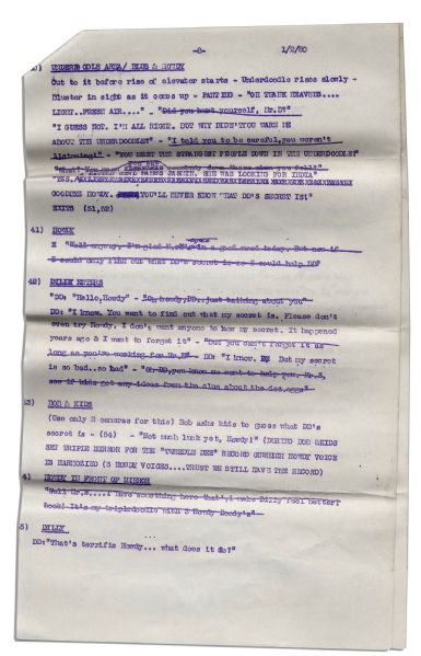 Script From ''The Howdy Doody Show'' -- Episode #449 -- From the Bob Keeshan Estate