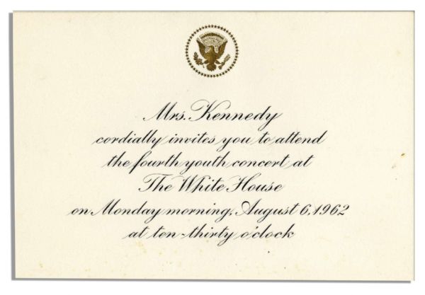 President John F. Kennedy Collection of White House Cards & Invitations