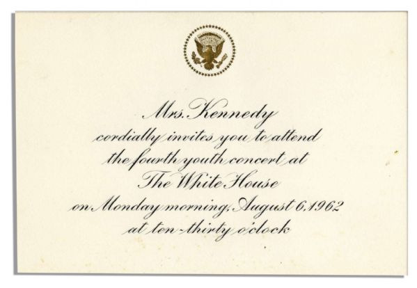 President John F. Kennedy Collection of White House Cards & Invitations