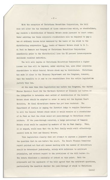White House Press Release From 1962 Announcing President Kennedy's Approval of Bill H.R. 8847, Amending the Internal Revenue Code of 1954