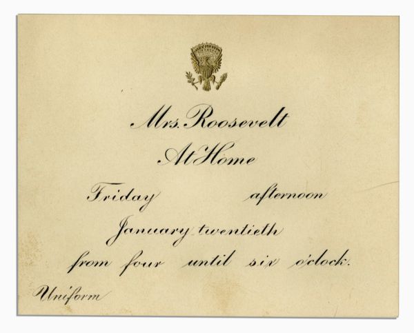 Edith Roosevelt White House Invitation