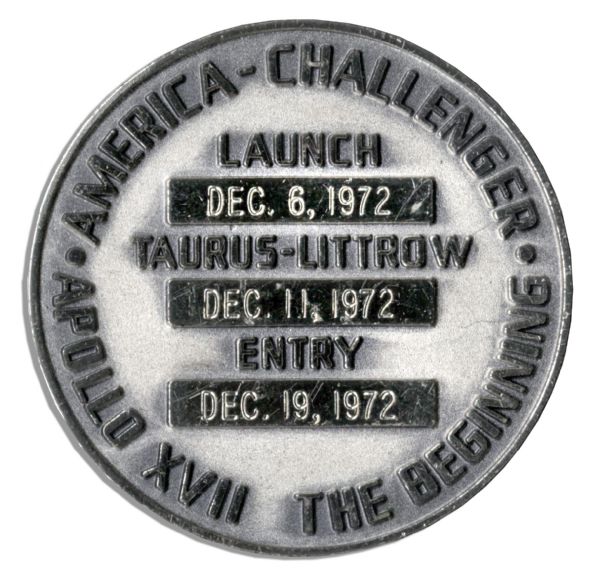 Jack Swigert's Own Apollo 17 Unflown Robbins Medal, Serial Number 228