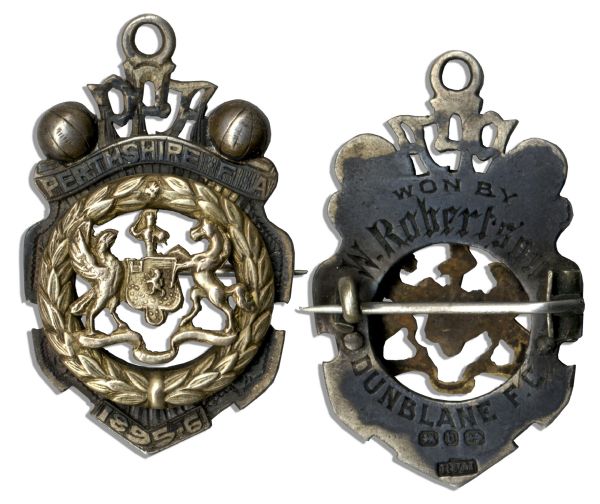 Original 1895-96 Dunblane Perthshire Scottish Football Association Championship Pin