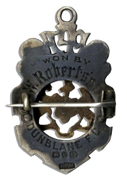 Original 1895-96 Dunblane Perthshire Scottish Football Association Championship Pin