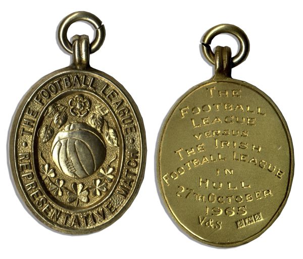 Football League Silver-Gilt Medal From the Representative Match With Irish Football League in 1965