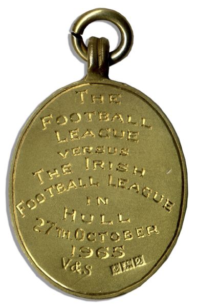 Football League Silver-Gilt Medal From the Representative Match With Irish Football League in 1965