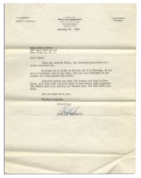 Mary Astor Divorce Papers Signed, Citing ''Extreme Cruelty'' -- ''...because of his idleness, profligacy and dissipation...''