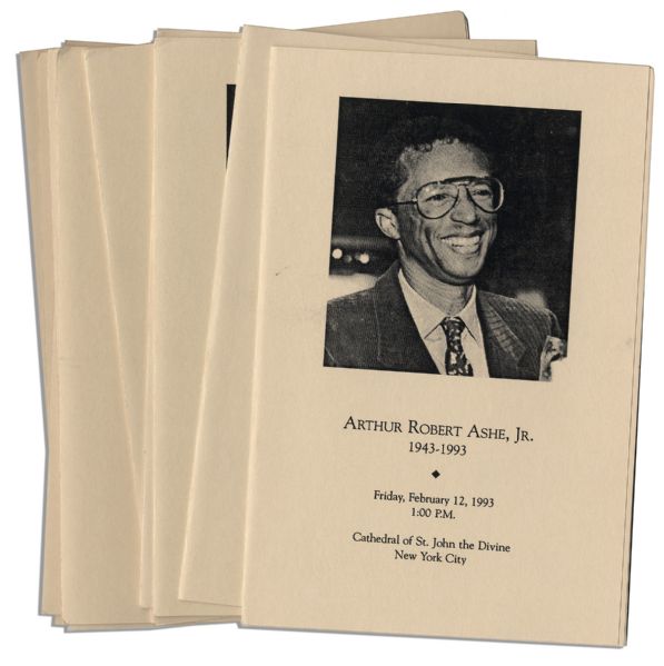 Lot of Programs From Arthur Ashe's Funeral