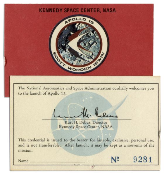 Jack Swigert Personally Owned NASA Lot of Apollo Badges, Launch Tickets & Return Passes