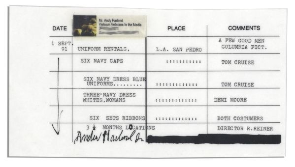 Tom Cruise Naval Officer's Cap From ''A Few Good Men''