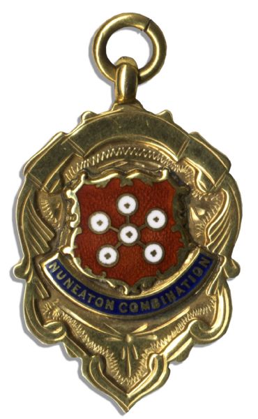 Nuneaton Combination Football Gold Medal From the 1932-1933 Season