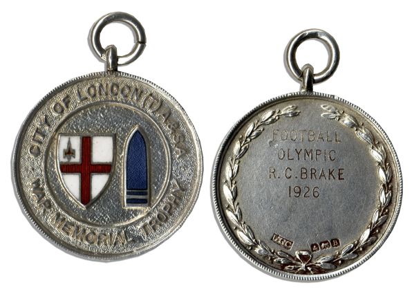 London Football War Memorial Silver Medal From 1926