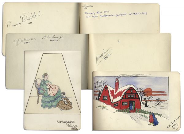 Collection of Nearly 100 Signatures by 1930's Sports Stars -- 1938 Wimbledon & 1934 British Open Golf Championship -- Henry Cotton, Bobby Riggs, Don Budge, Bill Tilden & More