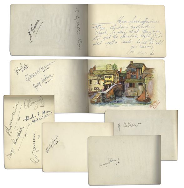 Collection of Nearly 100 Signatures by 1930's Sports Stars -- 1938 Wimbledon & 1934 British Open Golf Championship -- Henry Cotton, Bobby Riggs, Don Budge, Bill Tilden & More