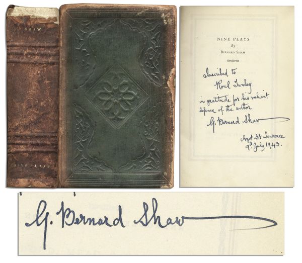 George Bernard Shaw's ''Nine Plays'' Signed