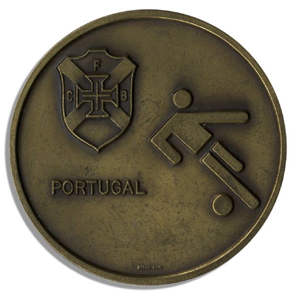 UEFA Cup Football Medal -- Given to ''OS Belenenses'' Football Club in Portugal in 1989 for Its Participation in the UEFA Cup