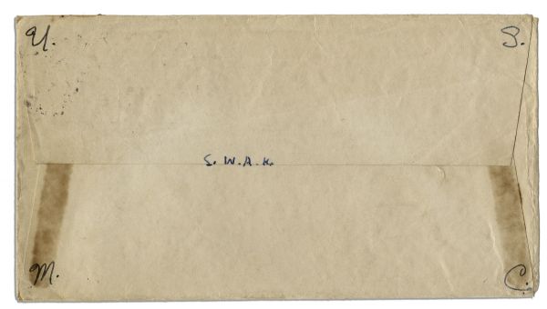 Rene Gagnon Signed Envelope From 1943 While a WWII Marine