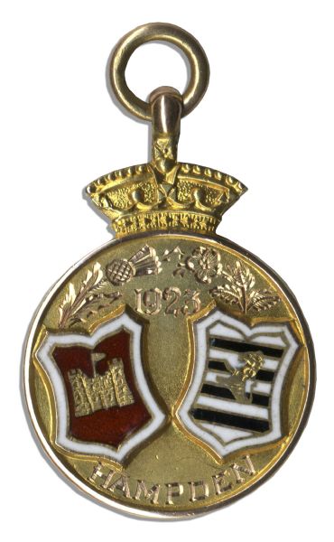 Gold Medal Issued to the Director of Scotland's World-Class Stadium Hampden Park in 1923