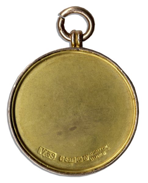 London Football Association Gold Medal Won by Edwin J. Revill of the Queens Park Rangers in 1912 at a Charity Cup