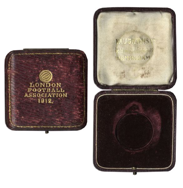 London Football Association Gold Medal Won by Edwin J. Revill of the Queens Park Rangers in 1912 at a Charity Cup