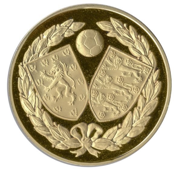 Rous Cup Gold Medal Won by Former Manchester United Footballer Neil Webb -- Won While Playing for England in Its Annual Clash With Scotland