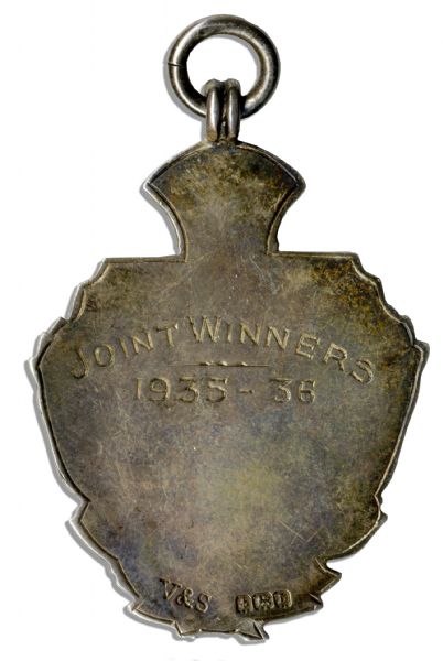 Aston Villa Football Club Medal From the 1935-36 Season