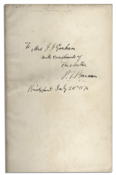 P.T. Barnum ''Struggles and Triumphs'' Signed