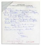 Mary Astor Autograph Letter Signed