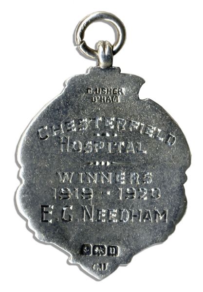 Ernest Needham Silver Football Medal From a 1919-1920 Tournament