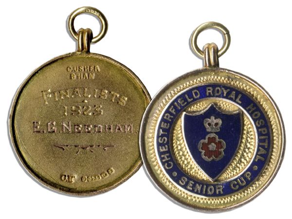 Ernest Needham Gold Medal From a 1923 Soccer Tournament