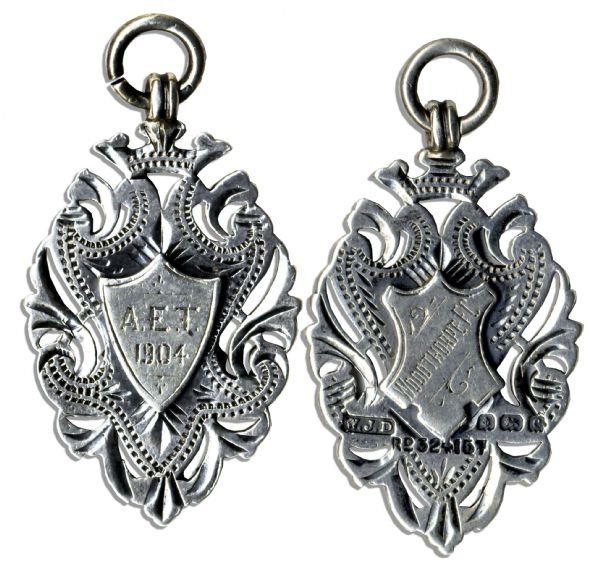 Ernest Needham Silver Football Medal -- Awarded in 1904