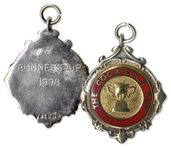 Middlesbrough 1998 League Cup Runners-Up Medal Awarded to Steve Vickers
